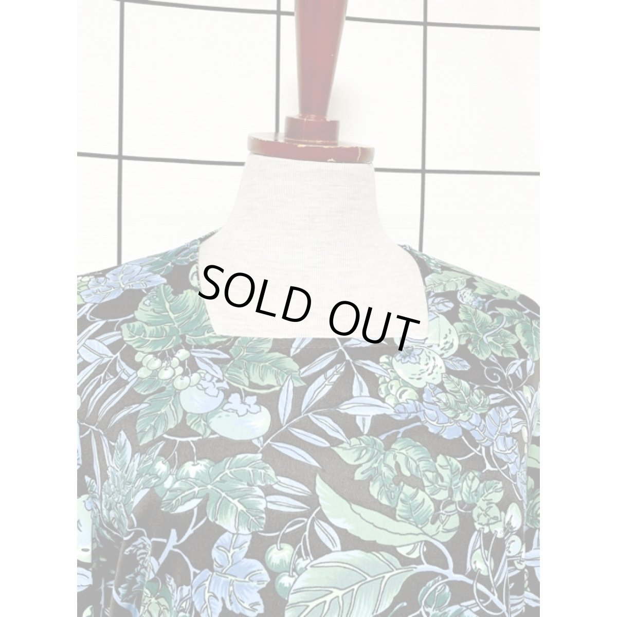 画像5: カナダ製 CANADA ボタニカル柄  長袖 レトロ 古着 ヴィンテージワンピース (5)