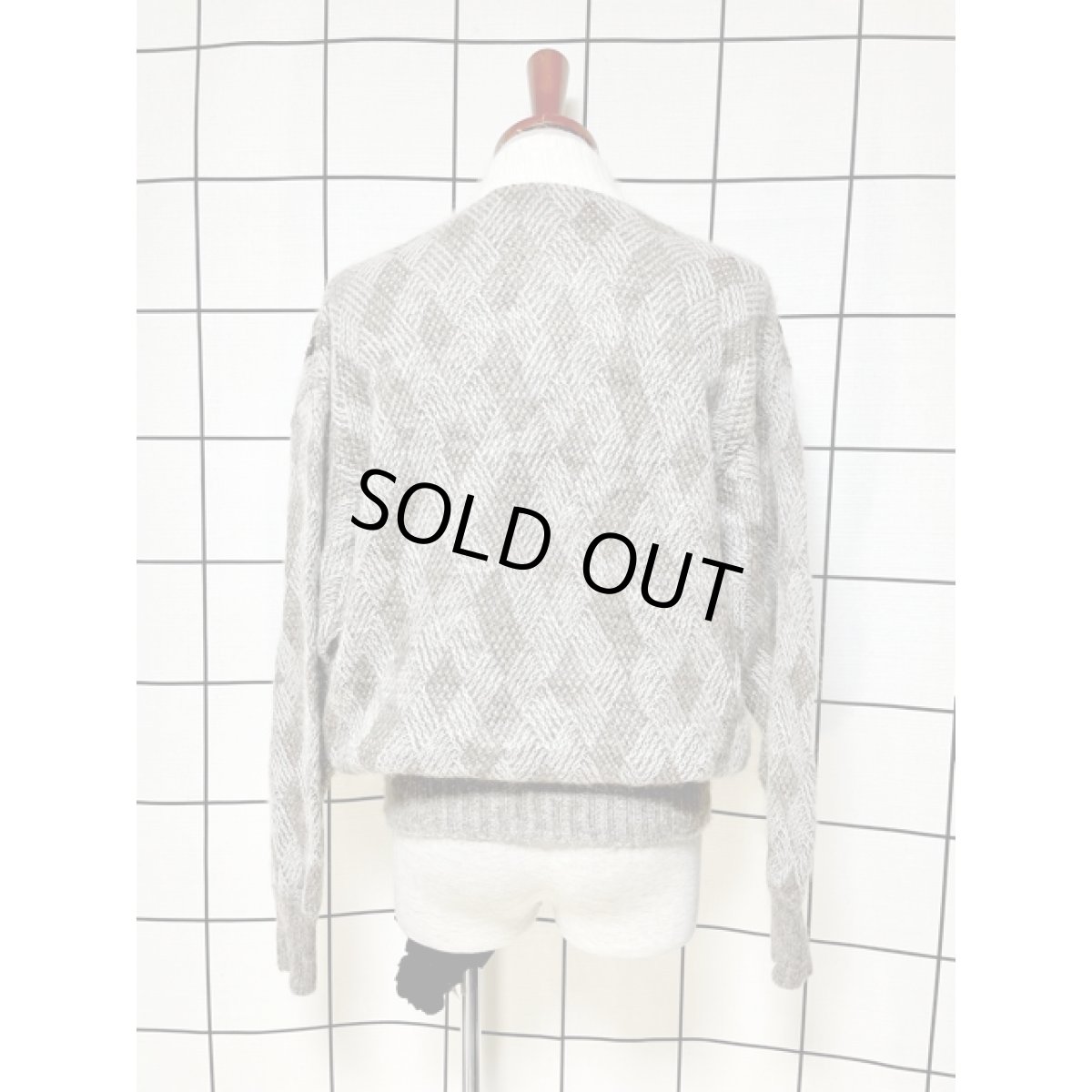 画像2: Italy製 スタッズ モヘア アンゴラ レトロ ヨーロッパ古着 ヴィンテージニットセーター (2)