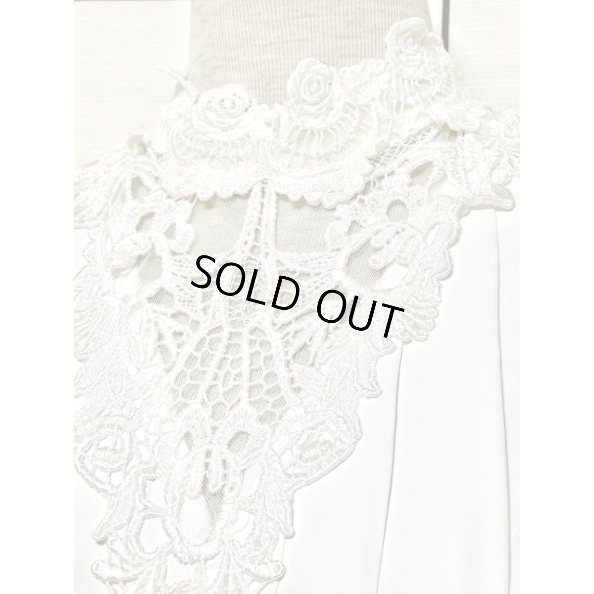 画像7: レース襟 フロントタック プルオーバー レトロクラシカル USA古着 シャツ ヴィンテージトップス (7)