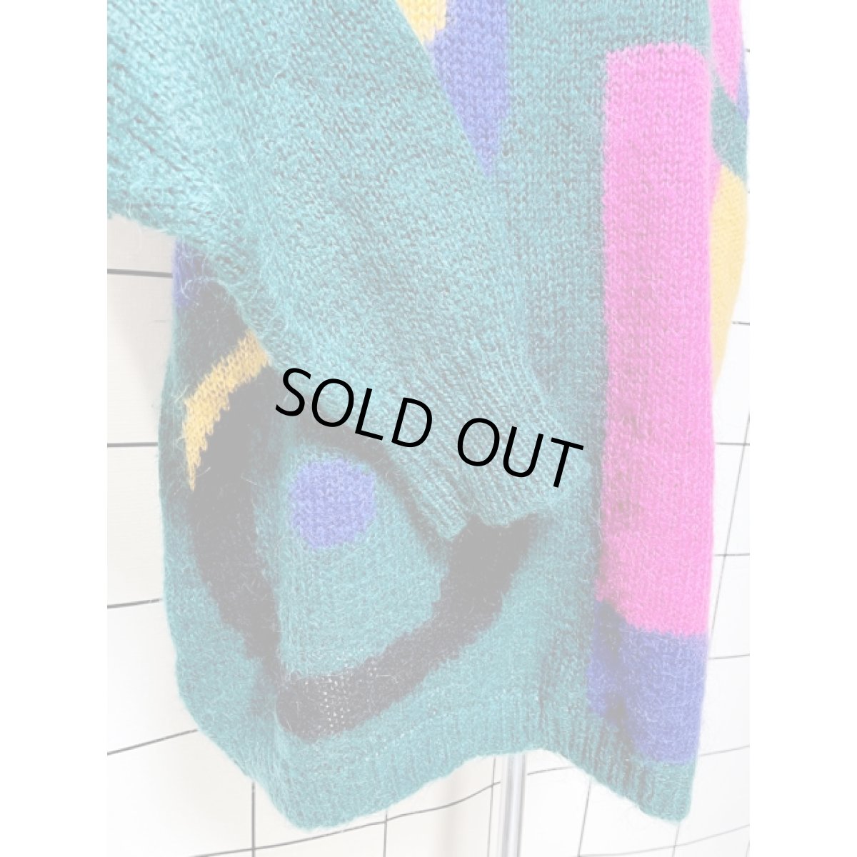 画像7: クレイジーカラー オーバーサイズコーデにも カラフル レトロ アメリカ古着 ヴィンテージニットセーター (7)