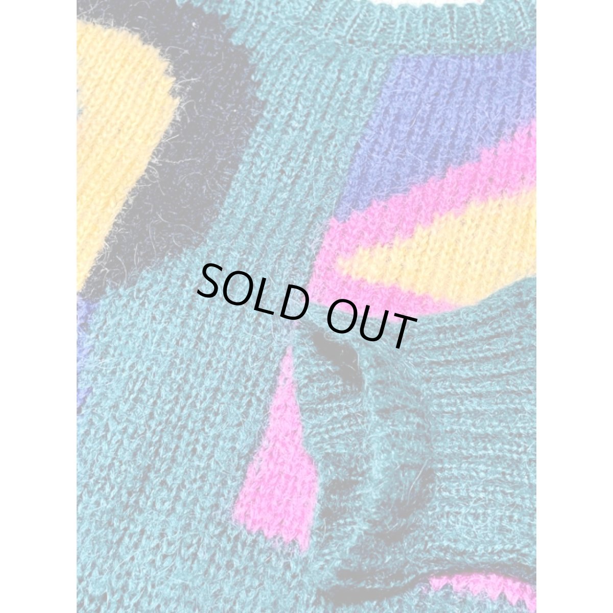 画像8: クレイジーカラー オーバーサイズコーデにも カラフル レトロ アメリカ古着 ヴィンテージニットセーター (8)