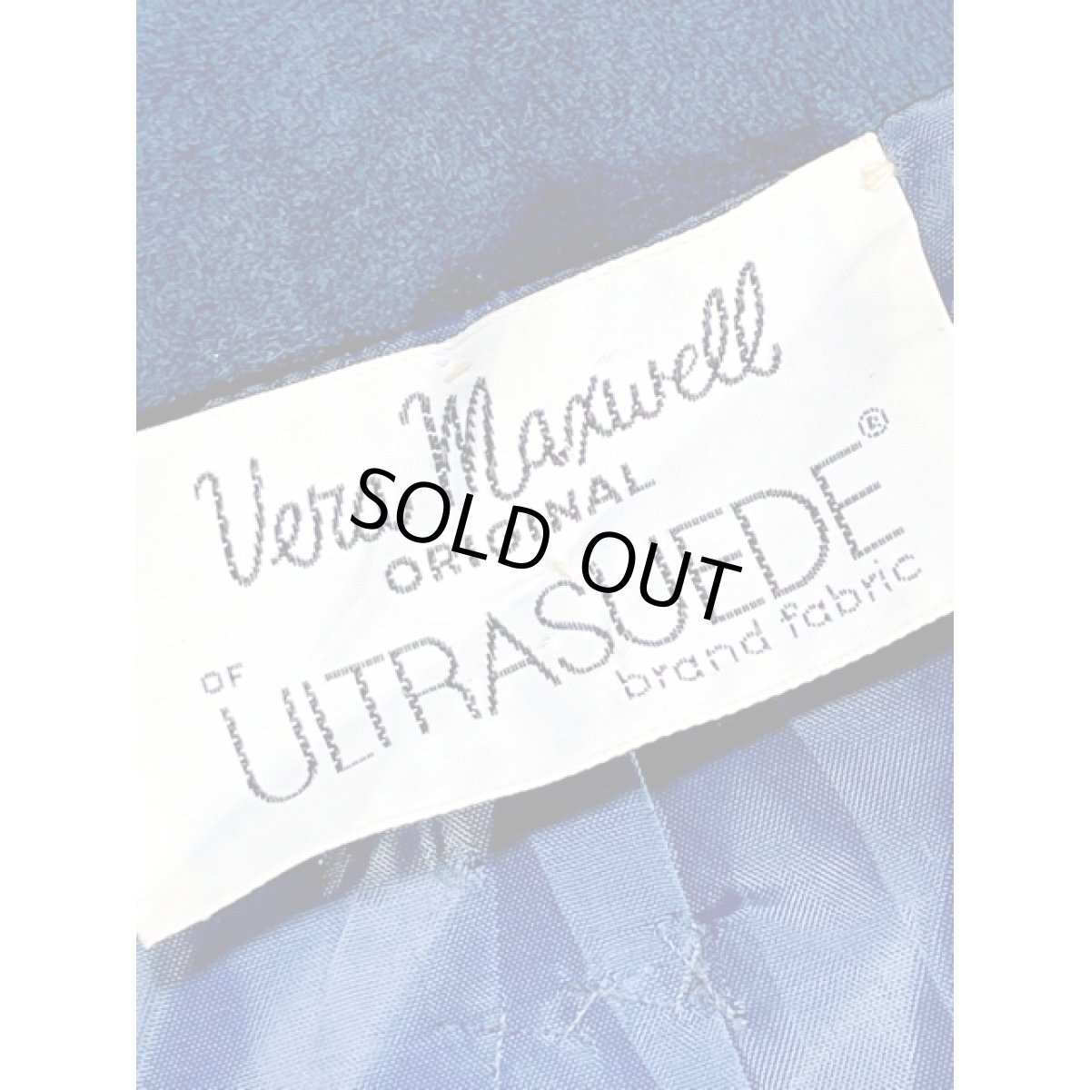 画像13: スエード ネイビー パープル切り替え 無地 ベルト付 UNIONMADE レトロ USA古着 ヴィンテージロングコート (13)