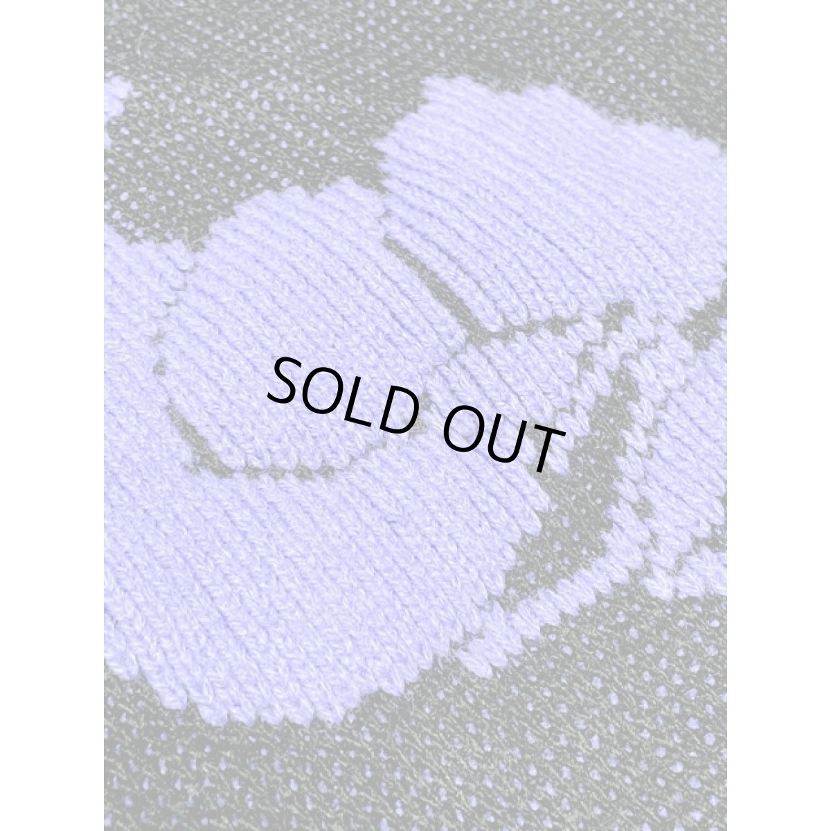 画像10: 花模様編み オーバーサイズコーデにも ブラック パープル レトロ USA古着 ヴィンテージニットセーター (10)