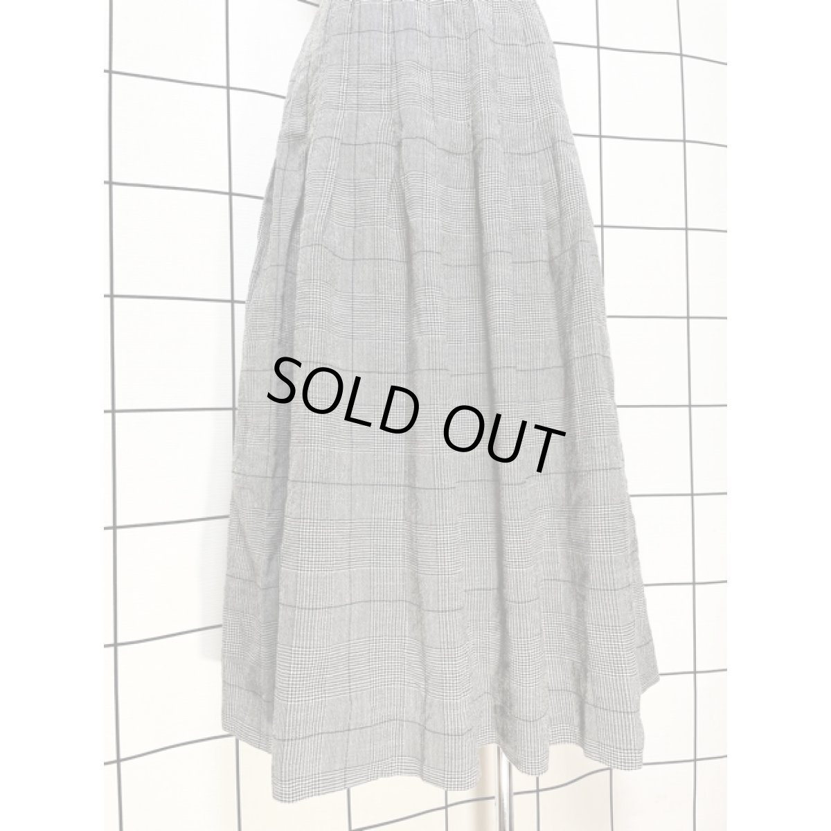 画像3: グレンチェック レトロ USA古着 ヴィンテージスカート (3)