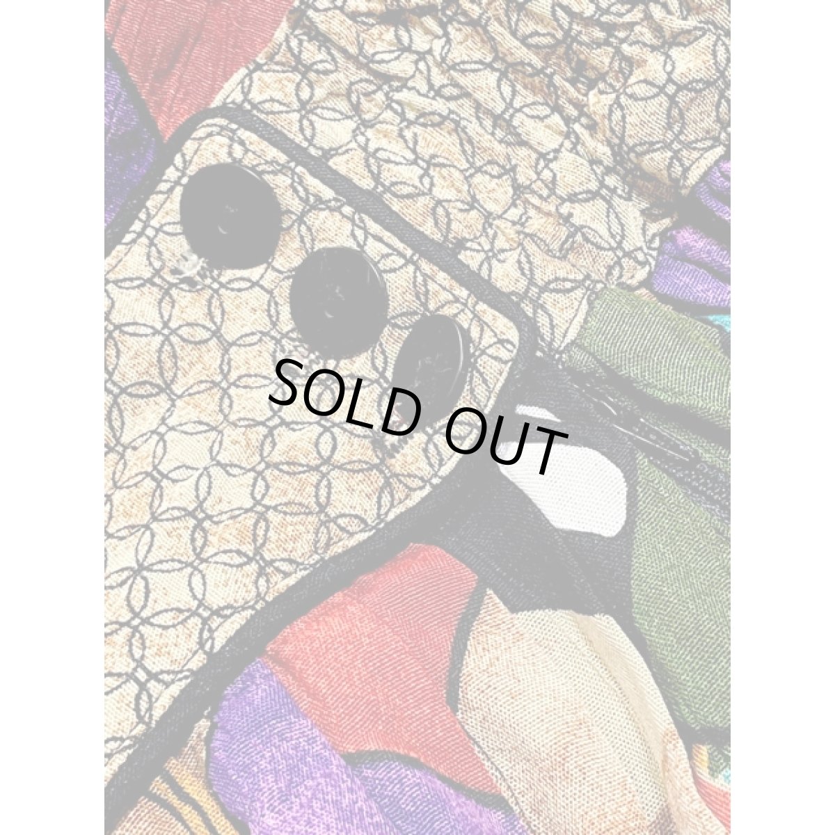 画像17: カラフル アート柄 ウエストゴム レトロ アメリカ古着 ヴィンテージロングスカート (17)