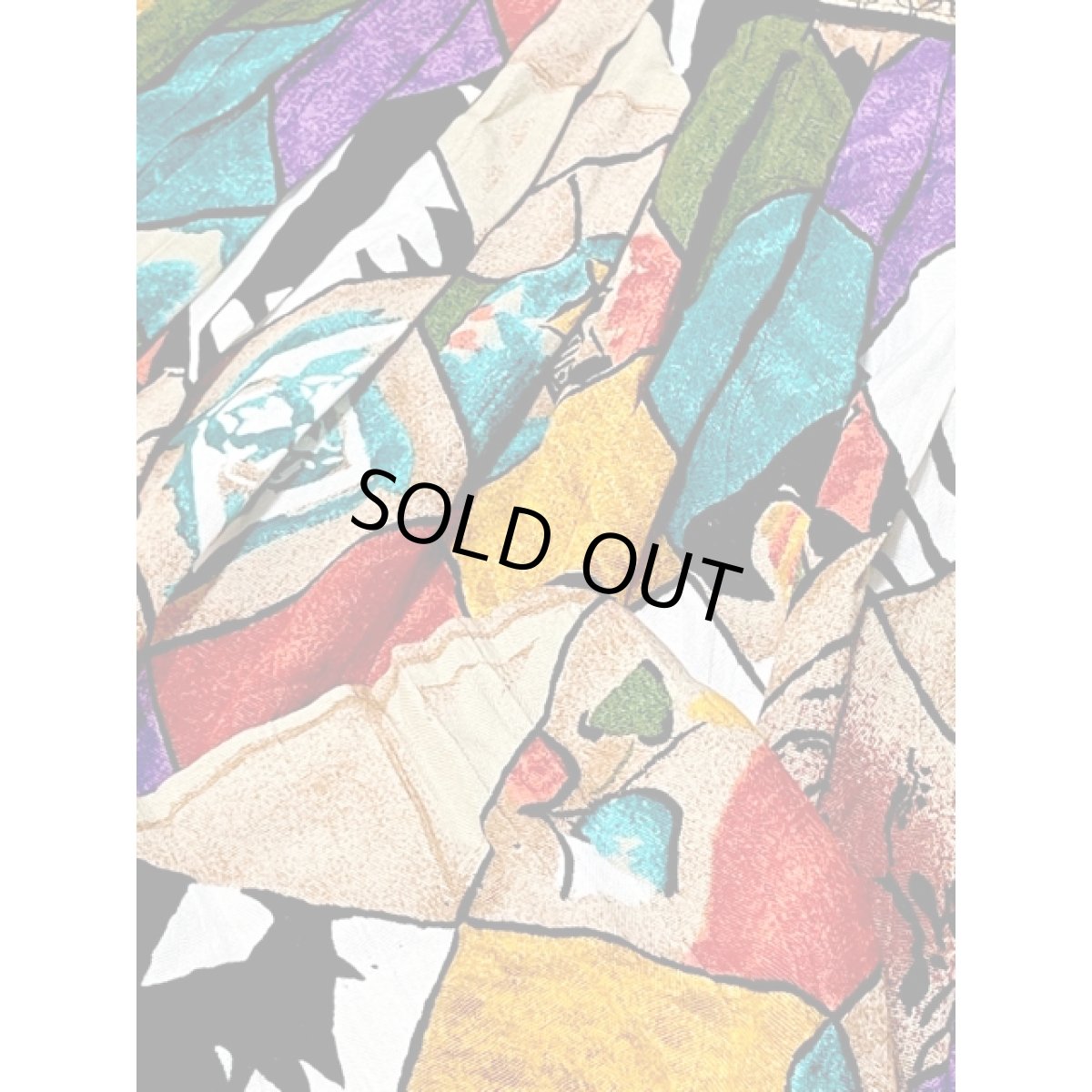 画像11: カラフル アート柄 ウエストゴム レトロ アメリカ古着 ヴィンテージロングスカート (11)