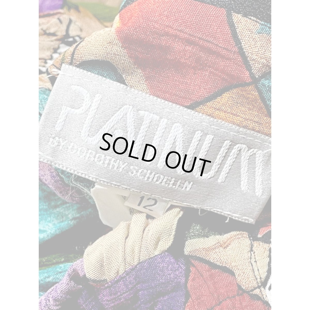 画像16: カラフル アート柄 ウエストゴム レトロ アメリカ古着 ヴィンテージロングスカート (16)