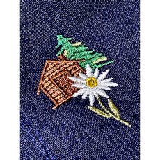 画像11: House Tree flower 刺繍 ワンポイント ネイビー チロルベスト ディアンドル ドイツ民族衣装 オクトーバーフェスト (11)