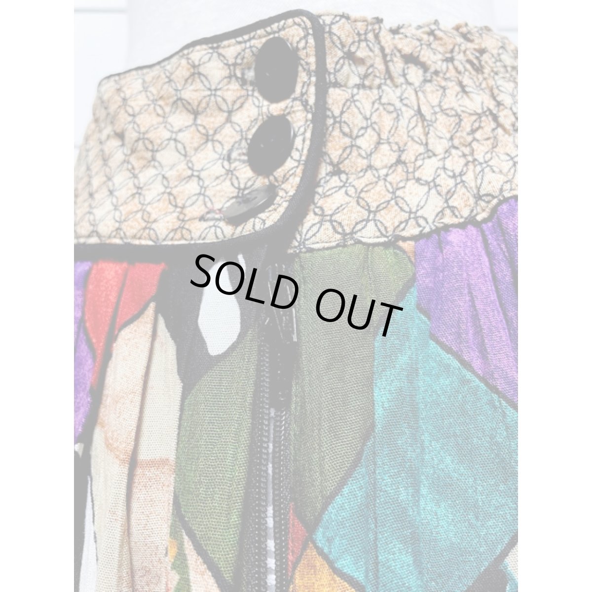 画像10: カラフル アート柄 ウエストゴム レトロ アメリカ古着 ヴィンテージロングスカート (10)