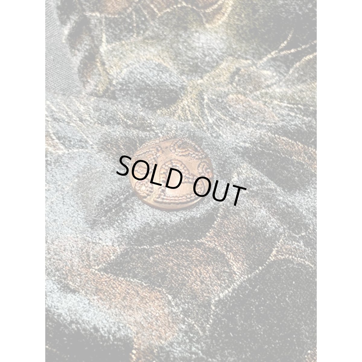 画像9: ベロア ブラック 花模様 ハートボタン ラメ バックリボン レトロ アメリカ古着 ヴィンテージベスト (9)