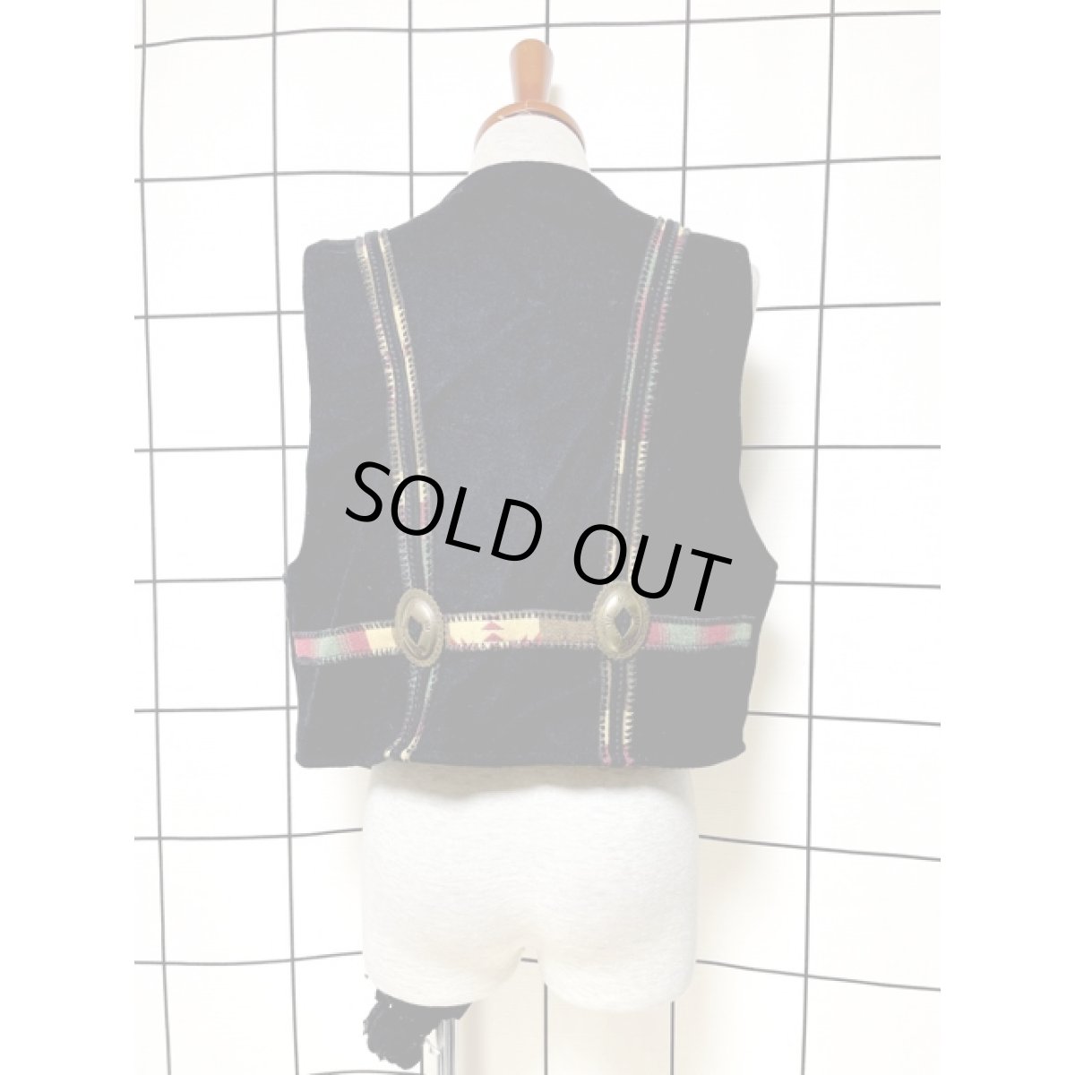 画像3: ネイティブ ブラック レトロ アメリカ古着 ヴィンテージベスト (3)