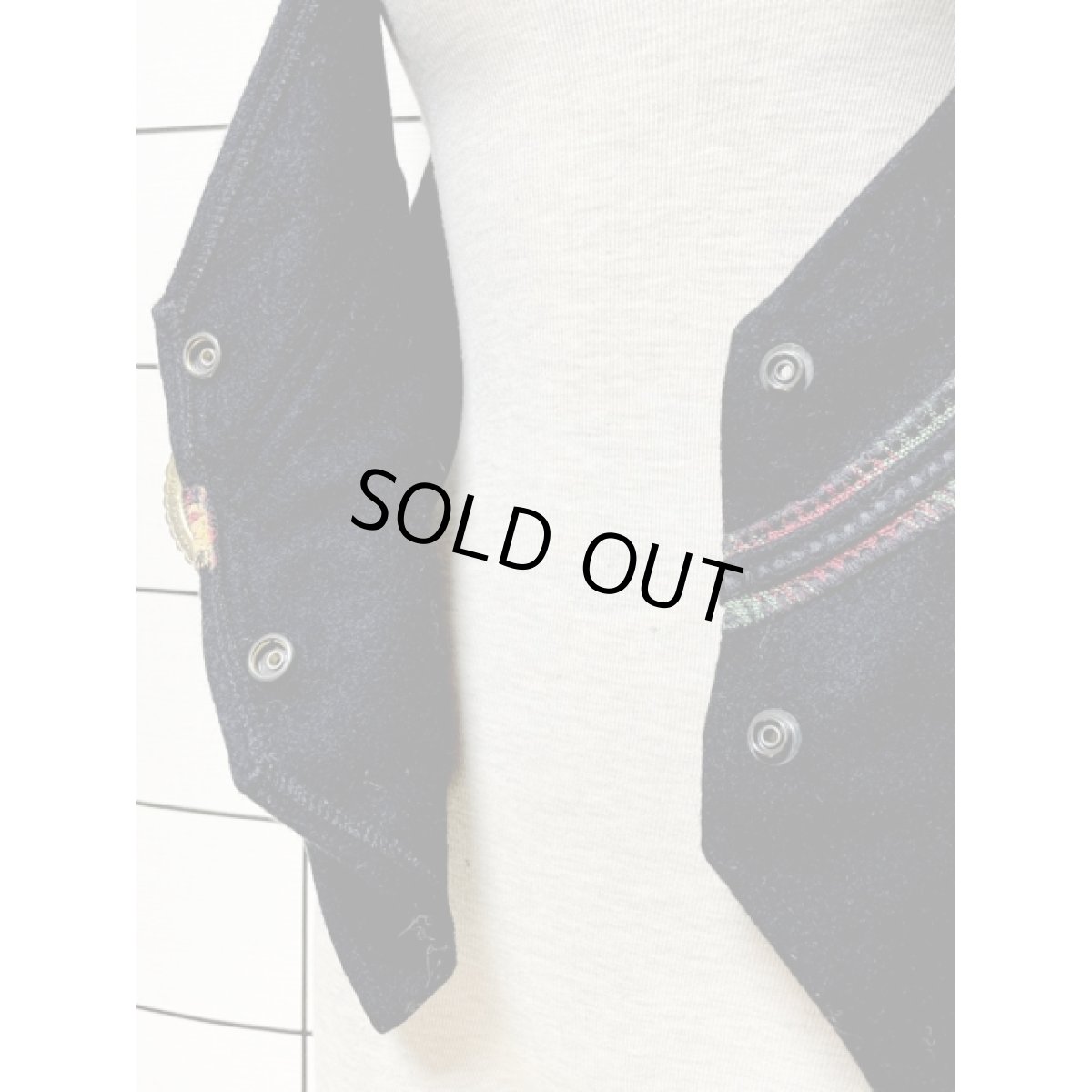 画像9: ネイティブ ブラック レトロ アメリカ古着 ヴィンテージベスト (9)