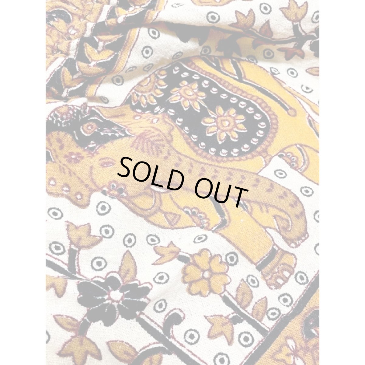 画像10: ゾウ エスニック模様 ウエストゴム レトロ アメリカ古着 ヴィンテージサーキュラースカート (10)