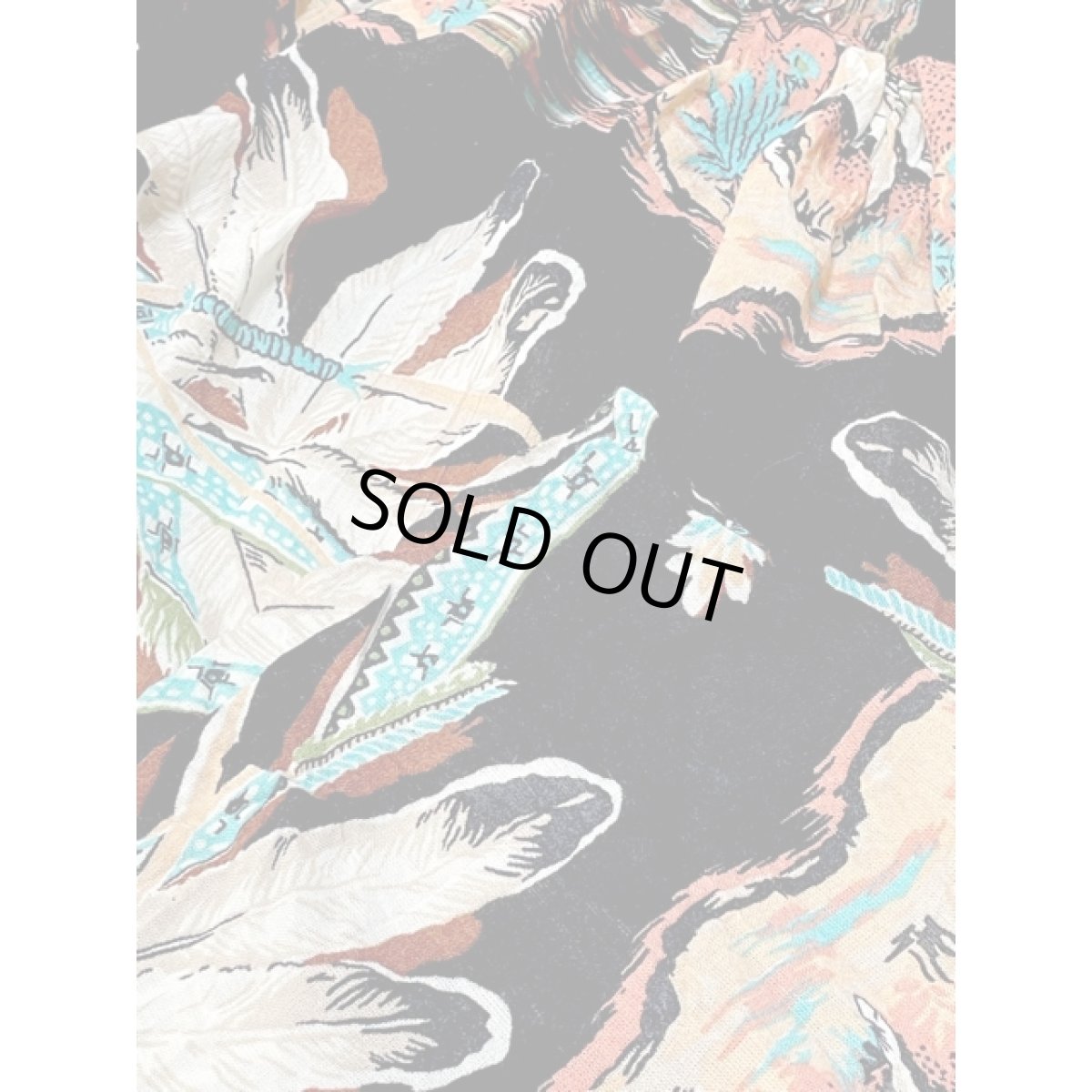 画像7: 馬柄 羽 ネイティブ柄 UNIONMADE ウエストゴム レトロ アメリカ古着 ヴィンテージロングスカート (7)