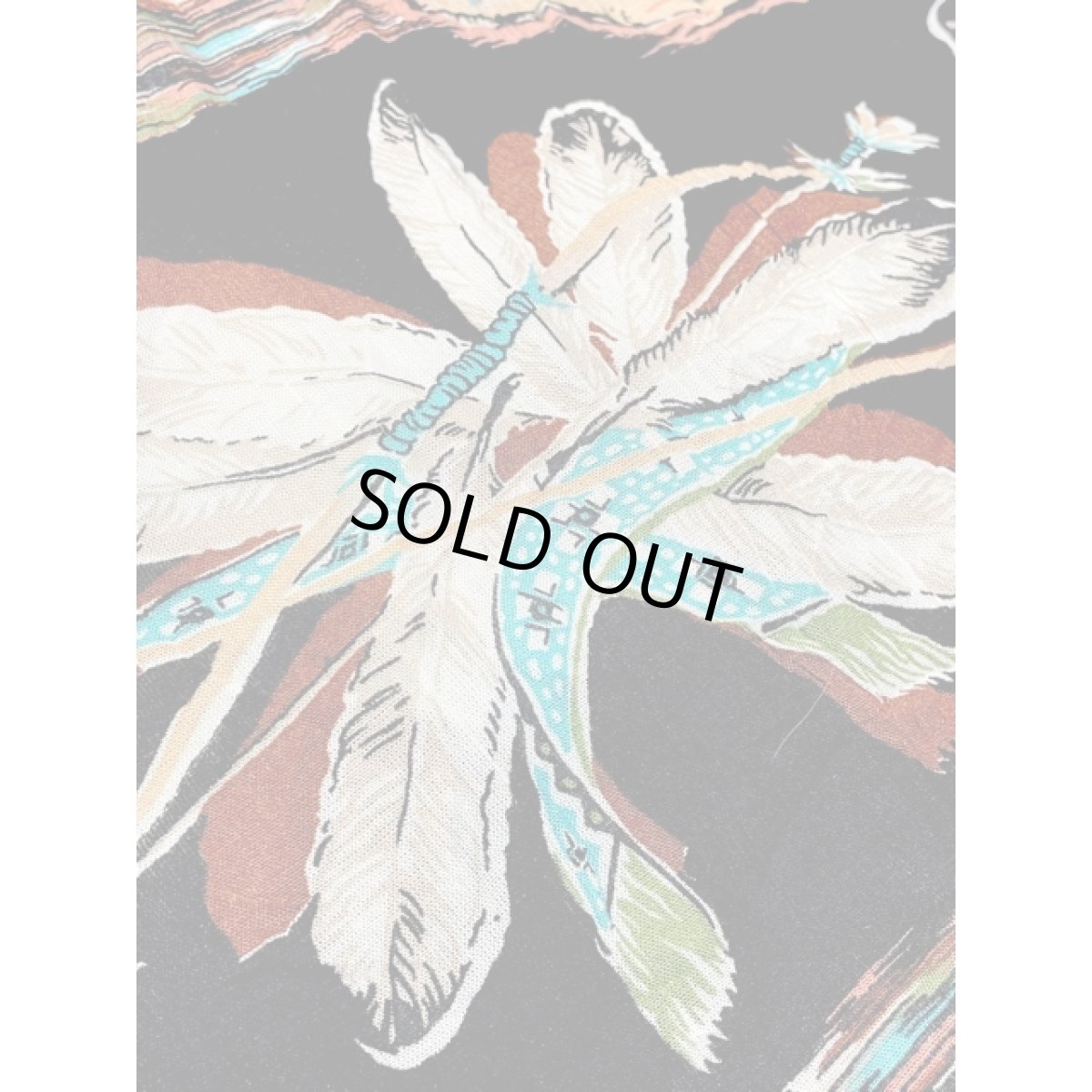 画像9: 馬柄 羽 ネイティブ柄 UNIONMADE ウエストゴム レトロ アメリカ古着 ヴィンテージロングスカート (9)