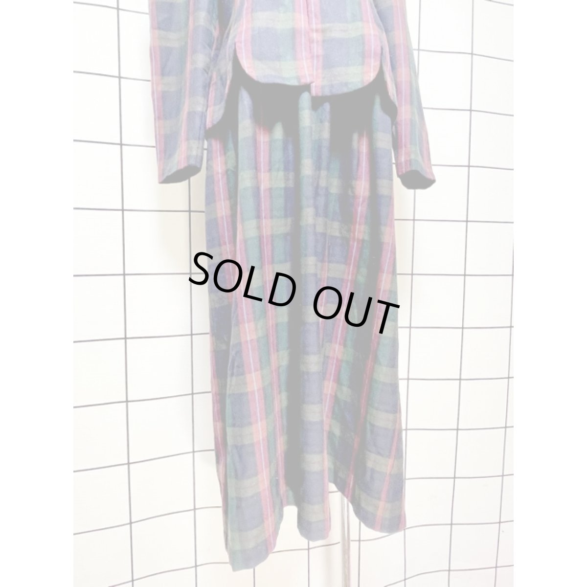 画像8: チャイナボタン装飾 レイヤード調 ベロア襟 レトロ アメリカ古着 ヴィンテージワンピース (8)