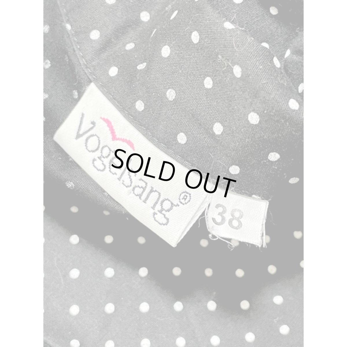 画像10: ドット ブラック ホワイト ヨーロッパ古着 シャツ ヴィンテージブラウス (10)