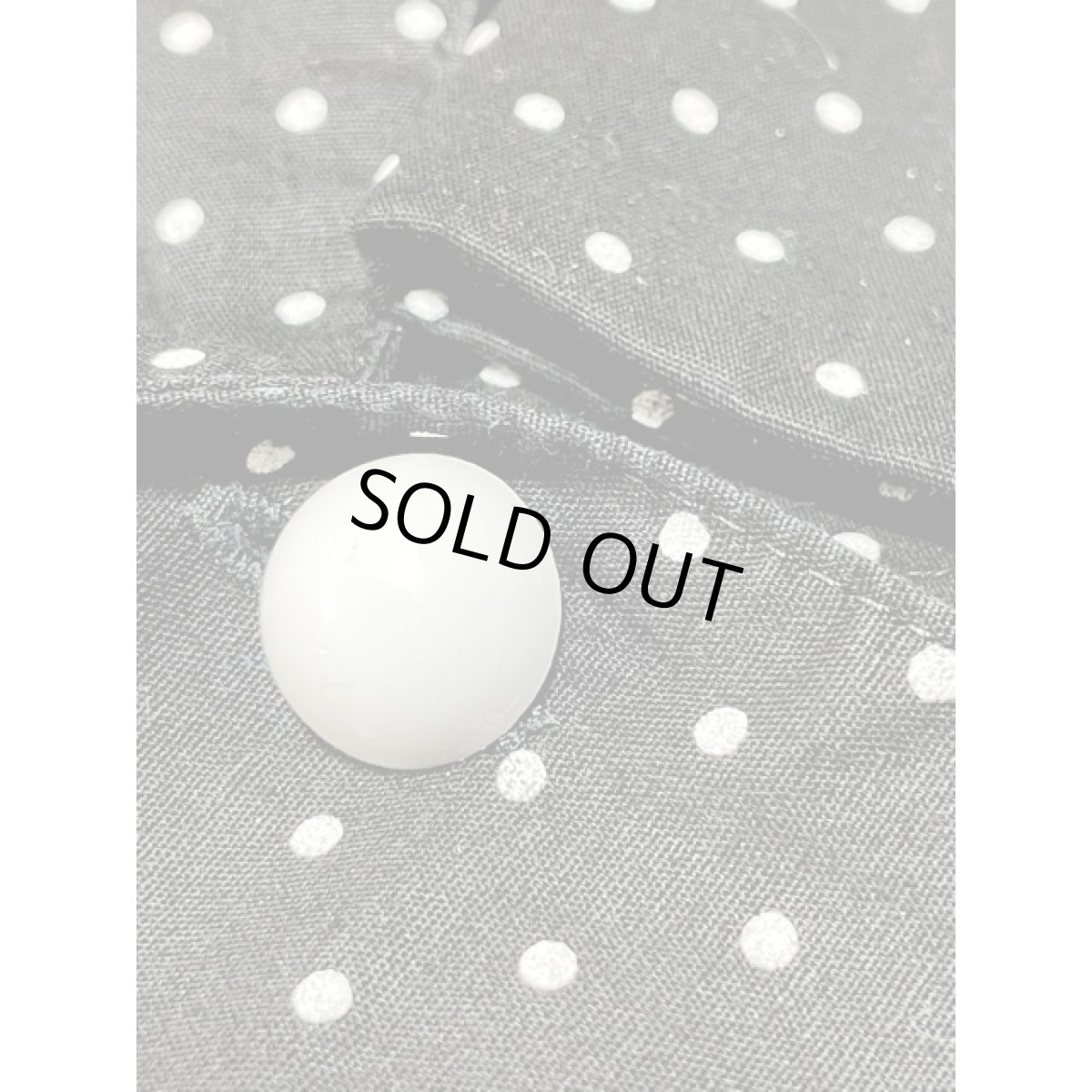 画像9: ドット ブラック ホワイト ヨーロッパ古着 シャツ ヴィンテージブラウス (9)