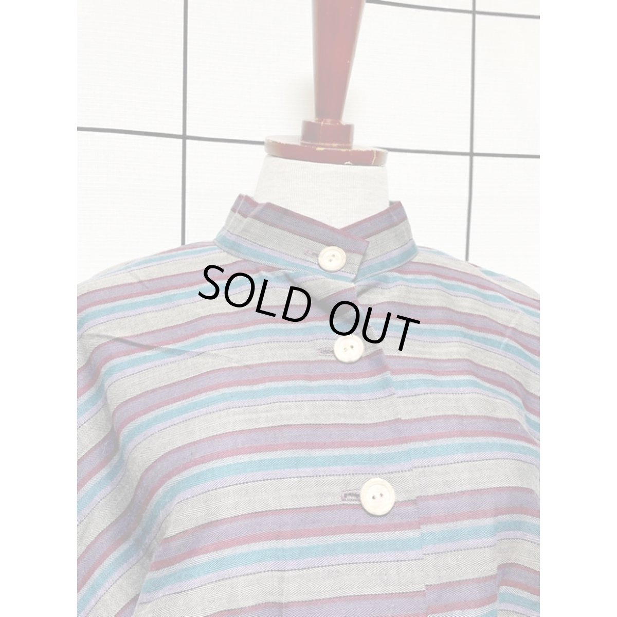 画像5: ストライプ ボーダー ドルマン UNIONMADE ウエストゴム レトロ USA古着 ヴィンテージワンピース (5)