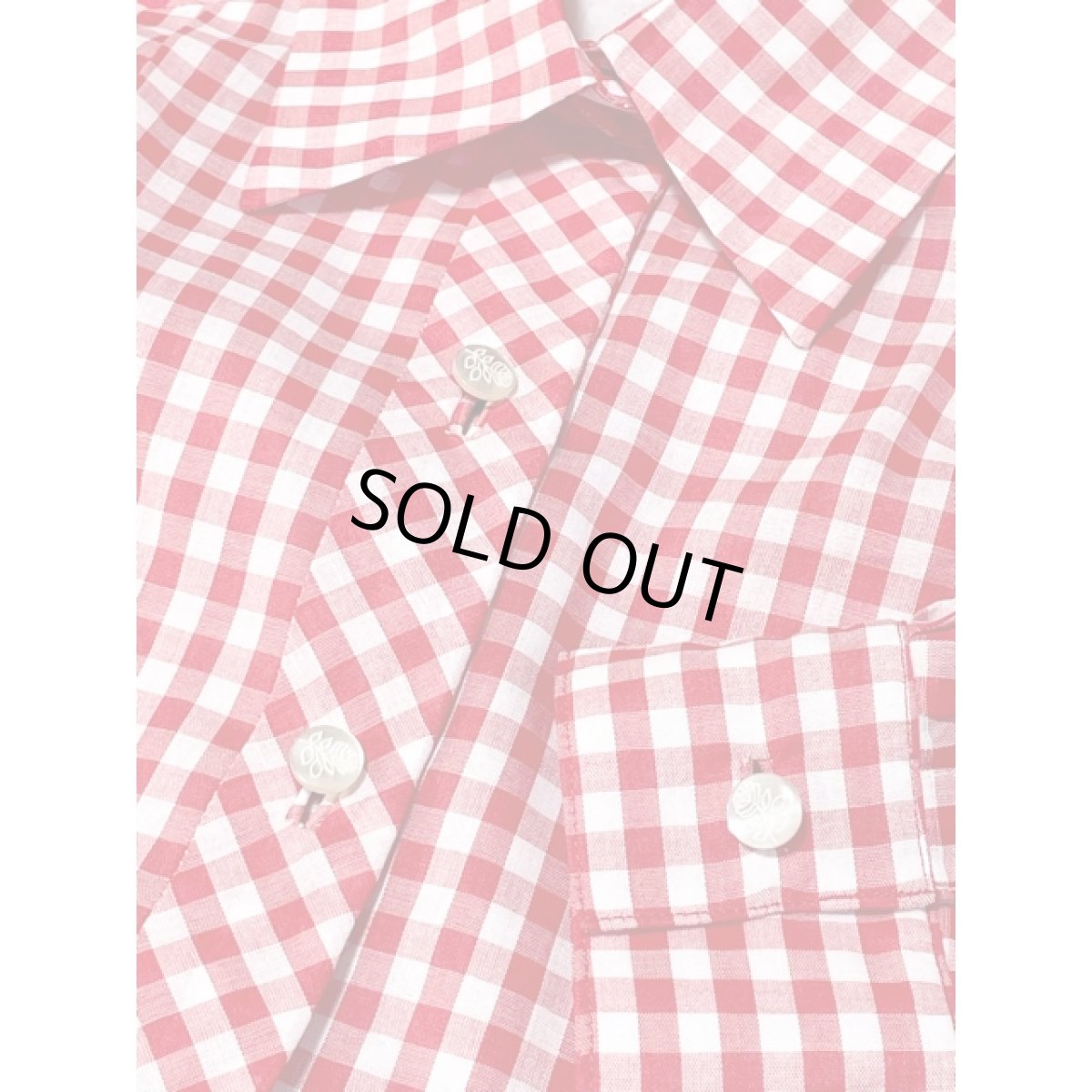 画像8: ギンガムチェック レトロ USA古着 シャツ 長袖 ヴィンテージブラウス (8)