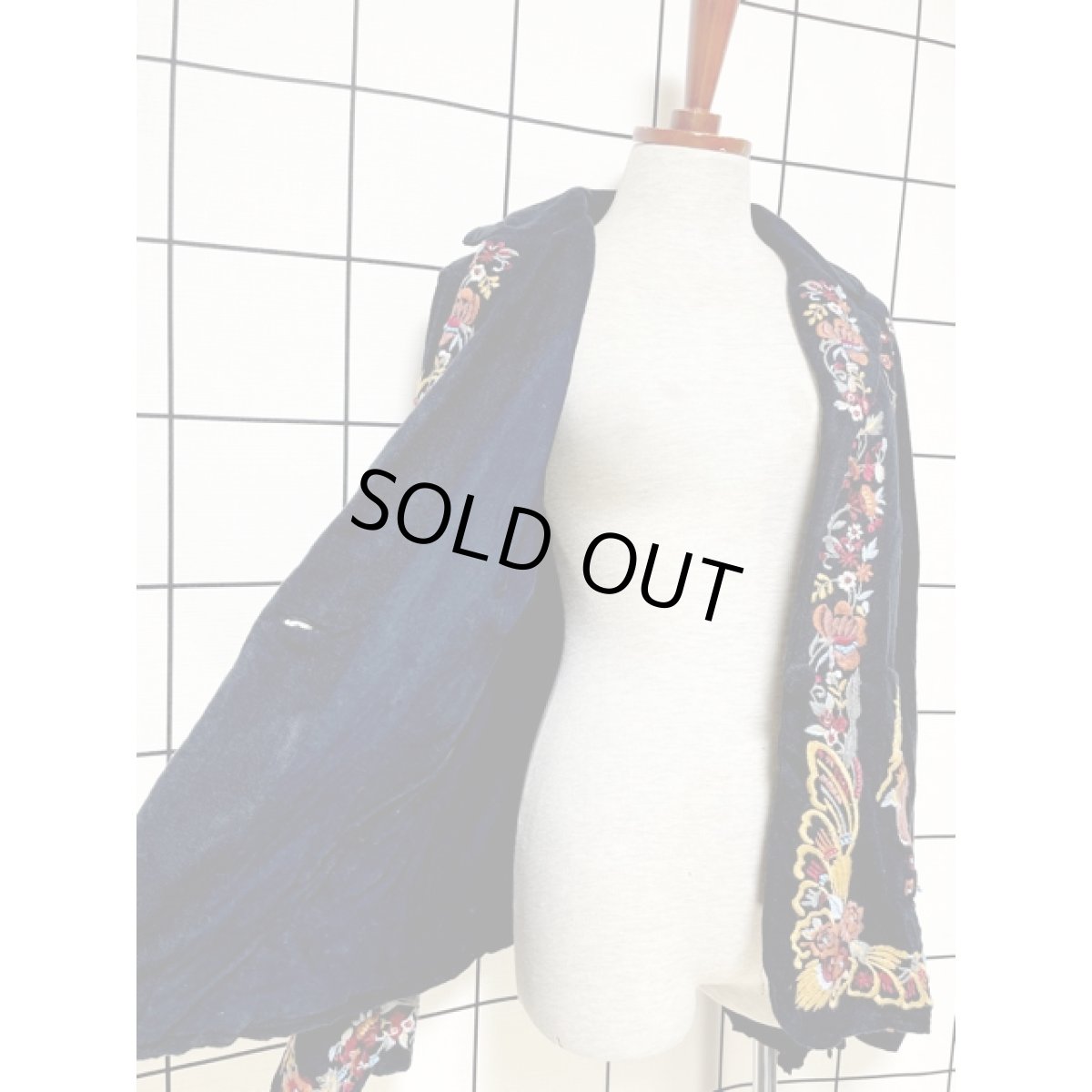 画像8: 刺繍 ビーズ ブラック レトロ India古着 ヴィンテージジャケット (8)