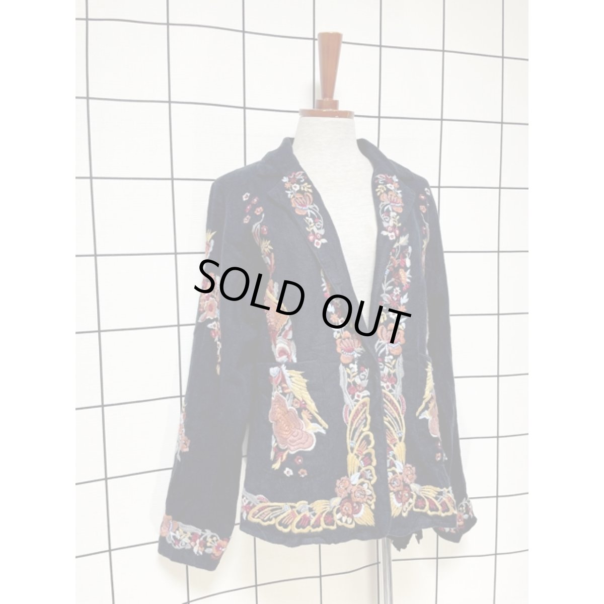 画像3: 刺繍 ビーズ ブラック レトロ India古着 ヴィンテージジャケット (3)