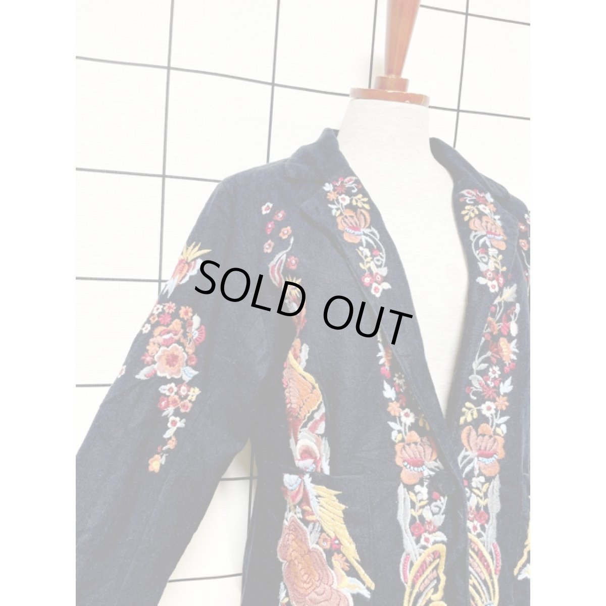 画像6: 刺繍 ビーズ ブラック レトロ India古着 ヴィンテージジャケット (6)