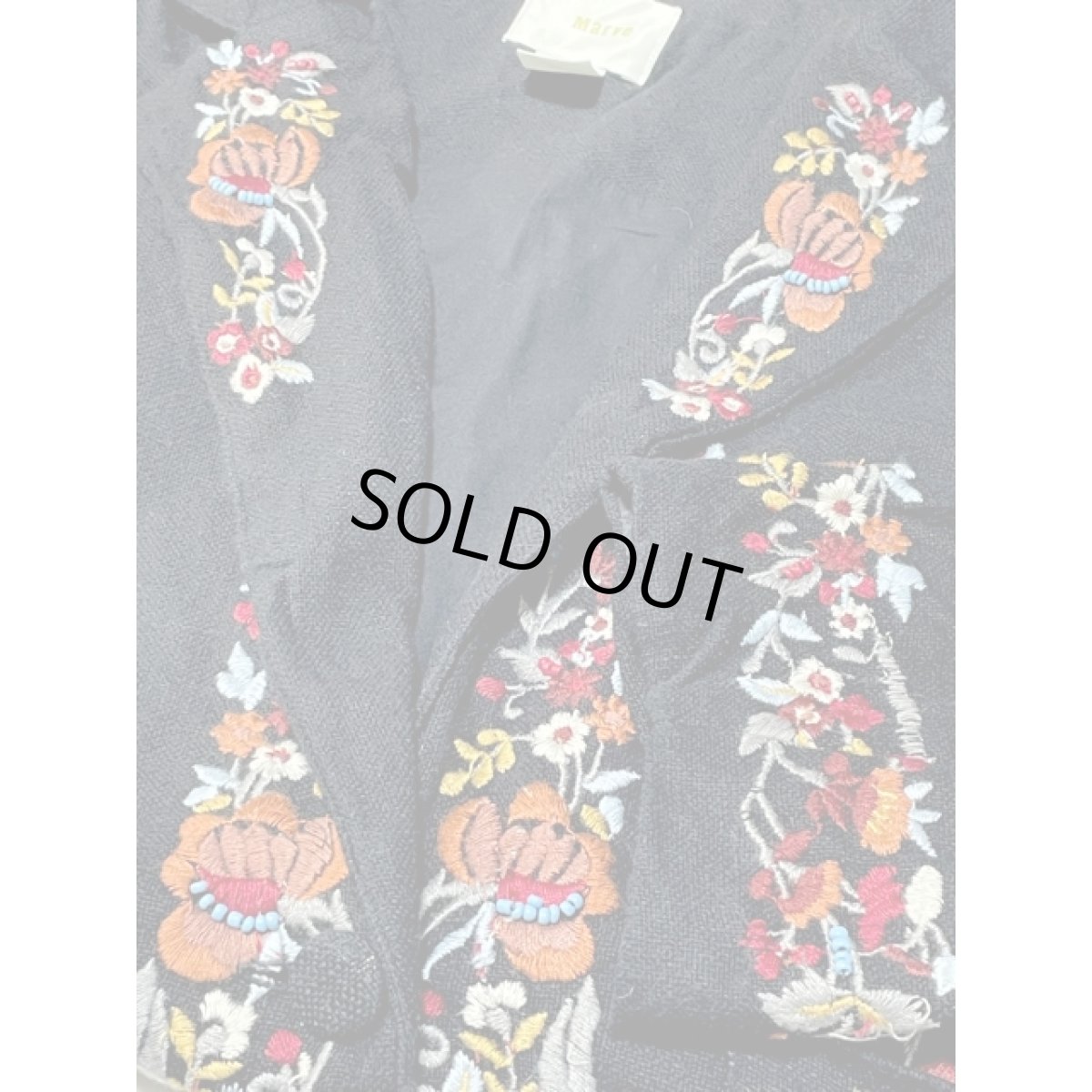 画像9: 刺繍 ビーズ ブラック レトロ India古着 ヴィンテージジャケット (9)