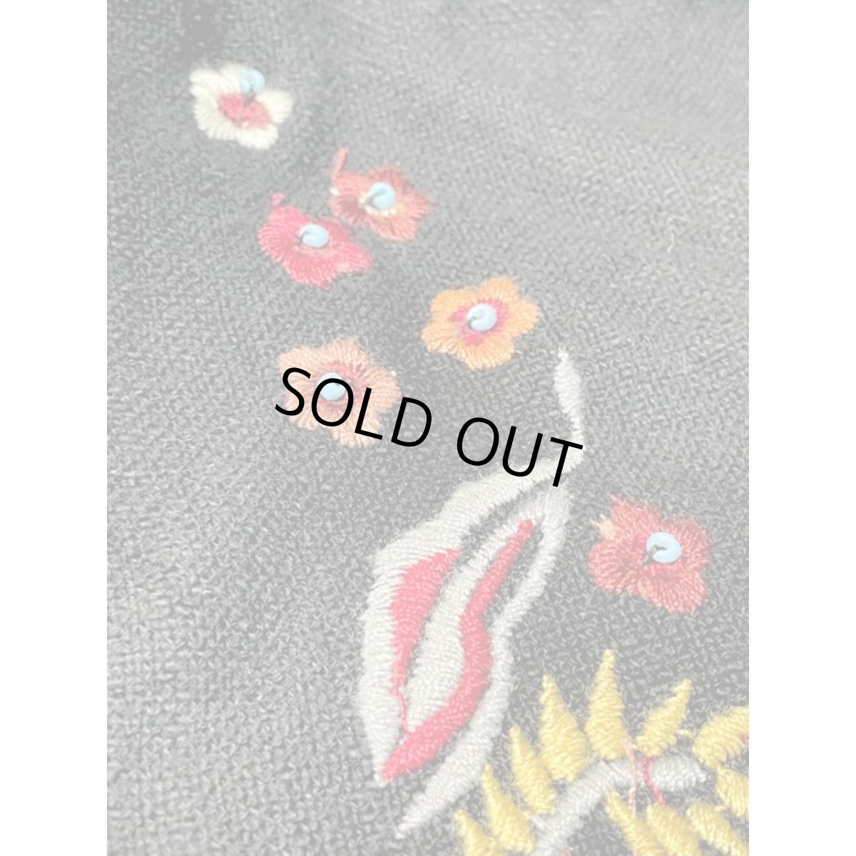 画像10: 刺繍 ビーズ ブラック レトロ India古着 ヴィンテージジャケット (10)