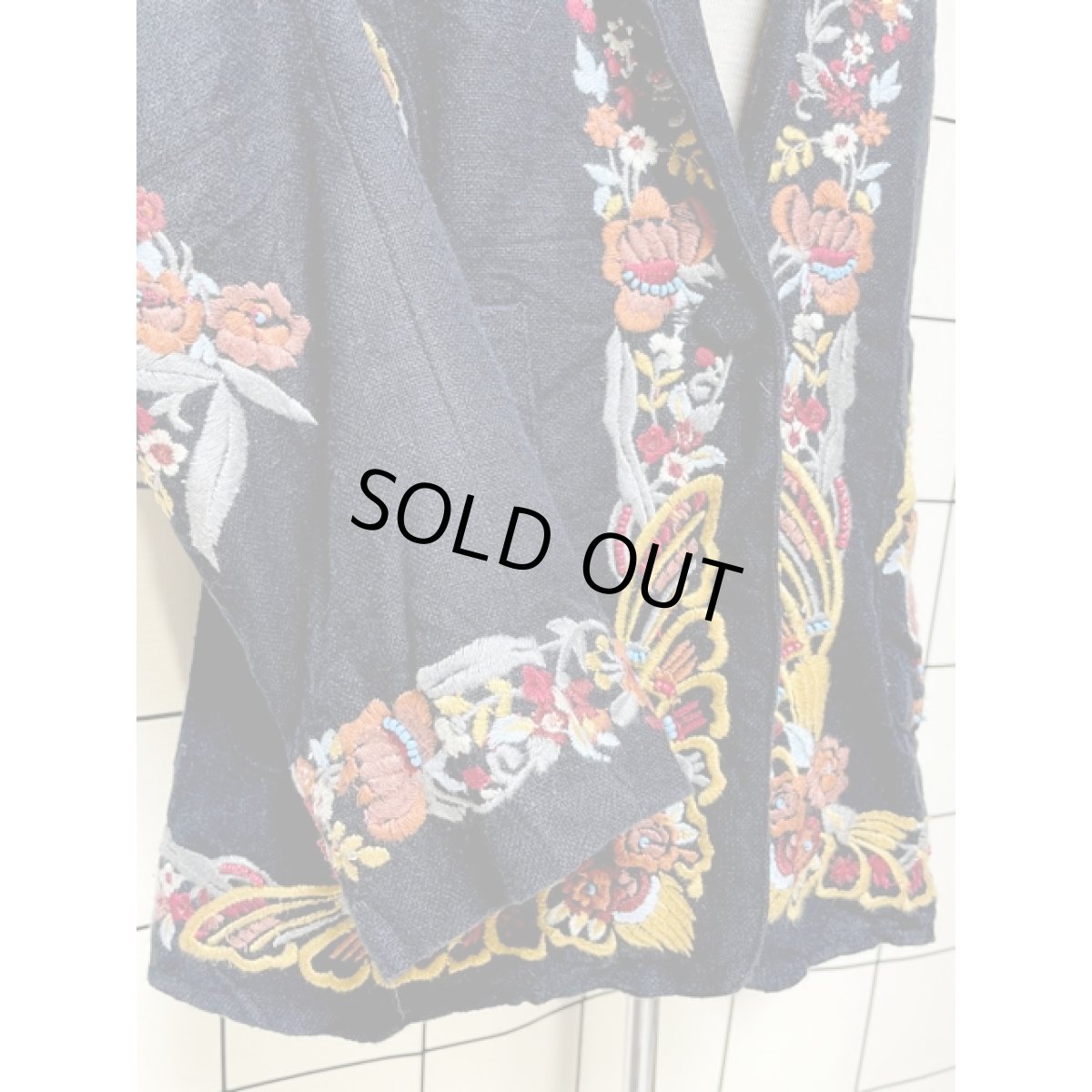 画像7: 刺繍 ビーズ ブラック レトロ India古着 ヴィンテージジャケット (7)