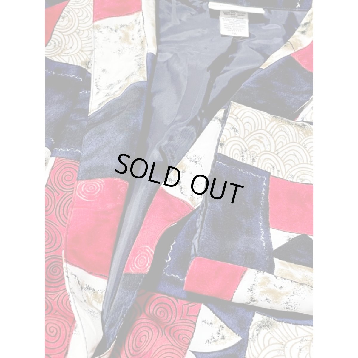 画像9: マルチ柄 シングルボタン レトロ USA古着 ヴィンテージジャケット (9)