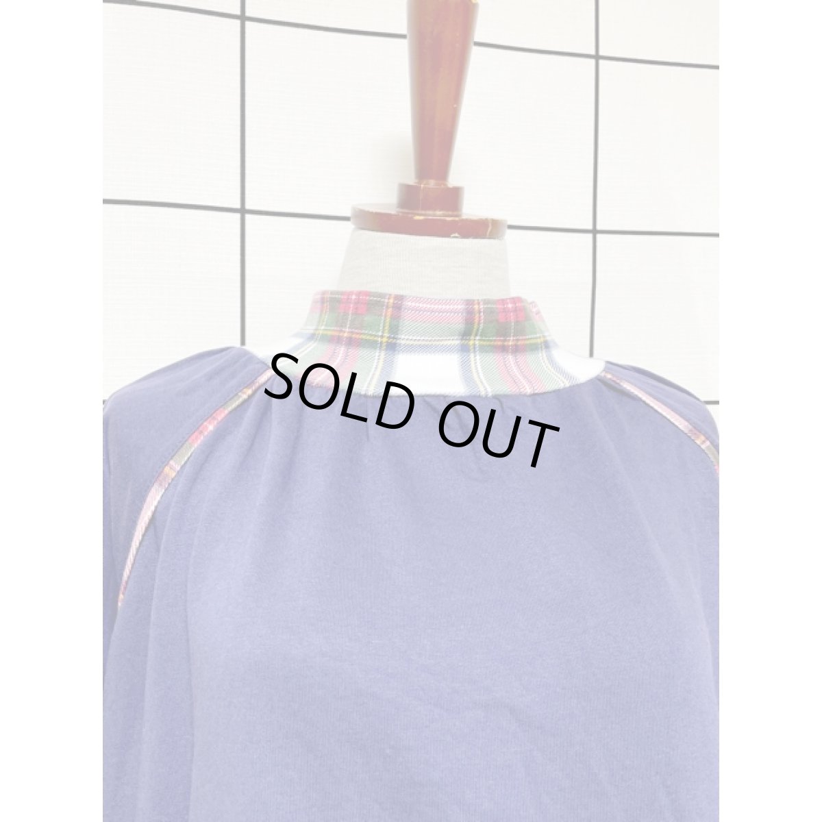 画像5: チェック切り替え ゆったりサイズ レトロ USA古着 ヴィンテージワンピース (5)