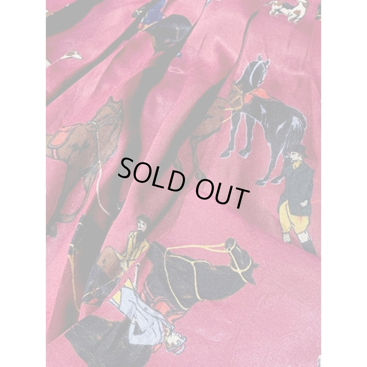 画像7: ハンガリー製 Hungary 馬柄 犬柄  レトロ ヨーロッパ古着 ヴィンテージロングスカート (7)