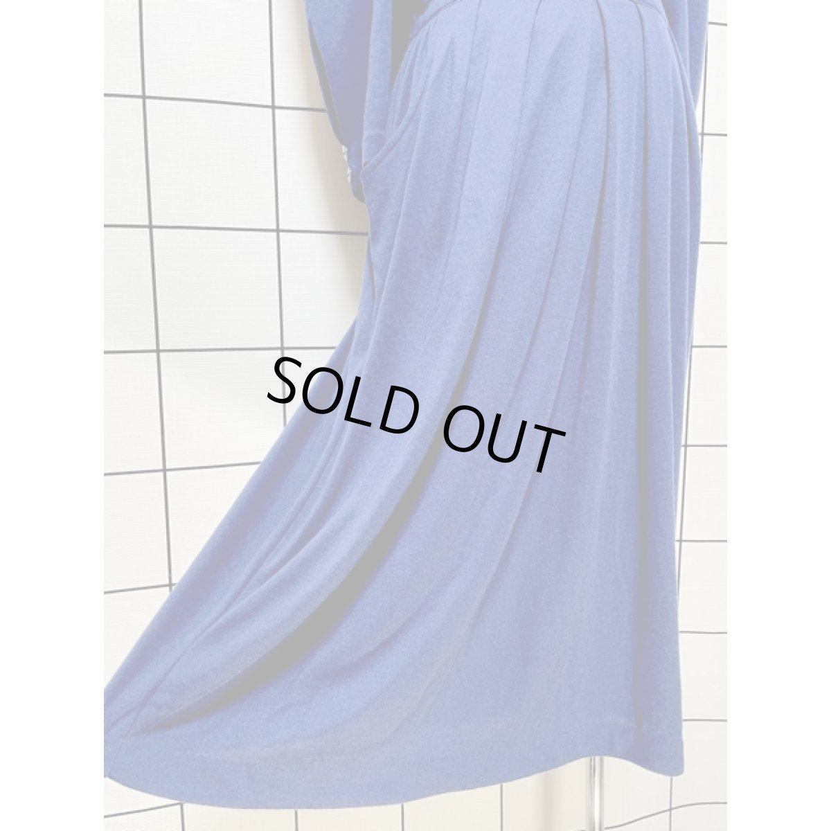 画像9: レース襟 ネイビー レトロ USA古着 ヴィンテージワンピース (9)