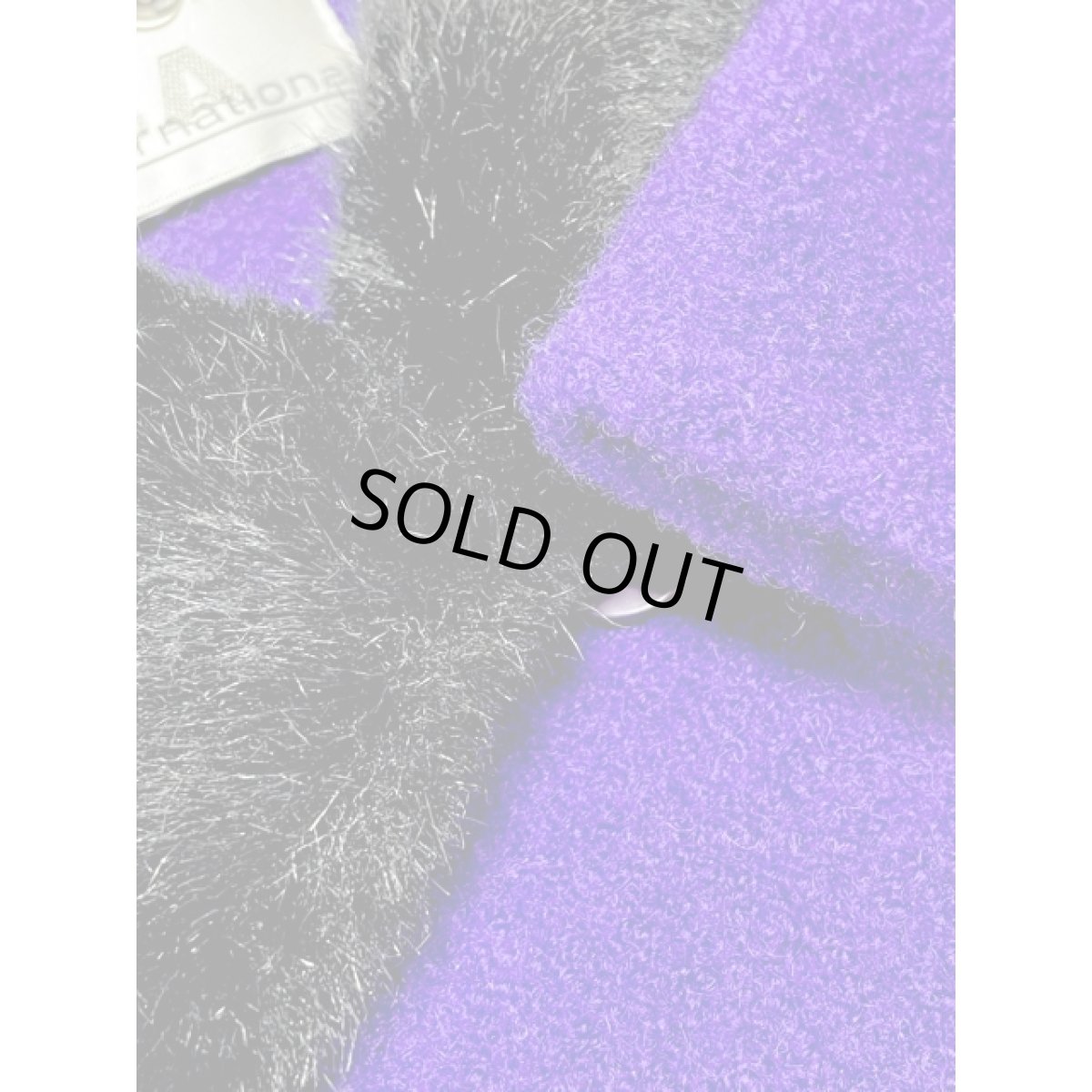 画像10: フェイクファー襟付 パープル ブラック レトロ USA古着 ヴィンテージジャケット (10)