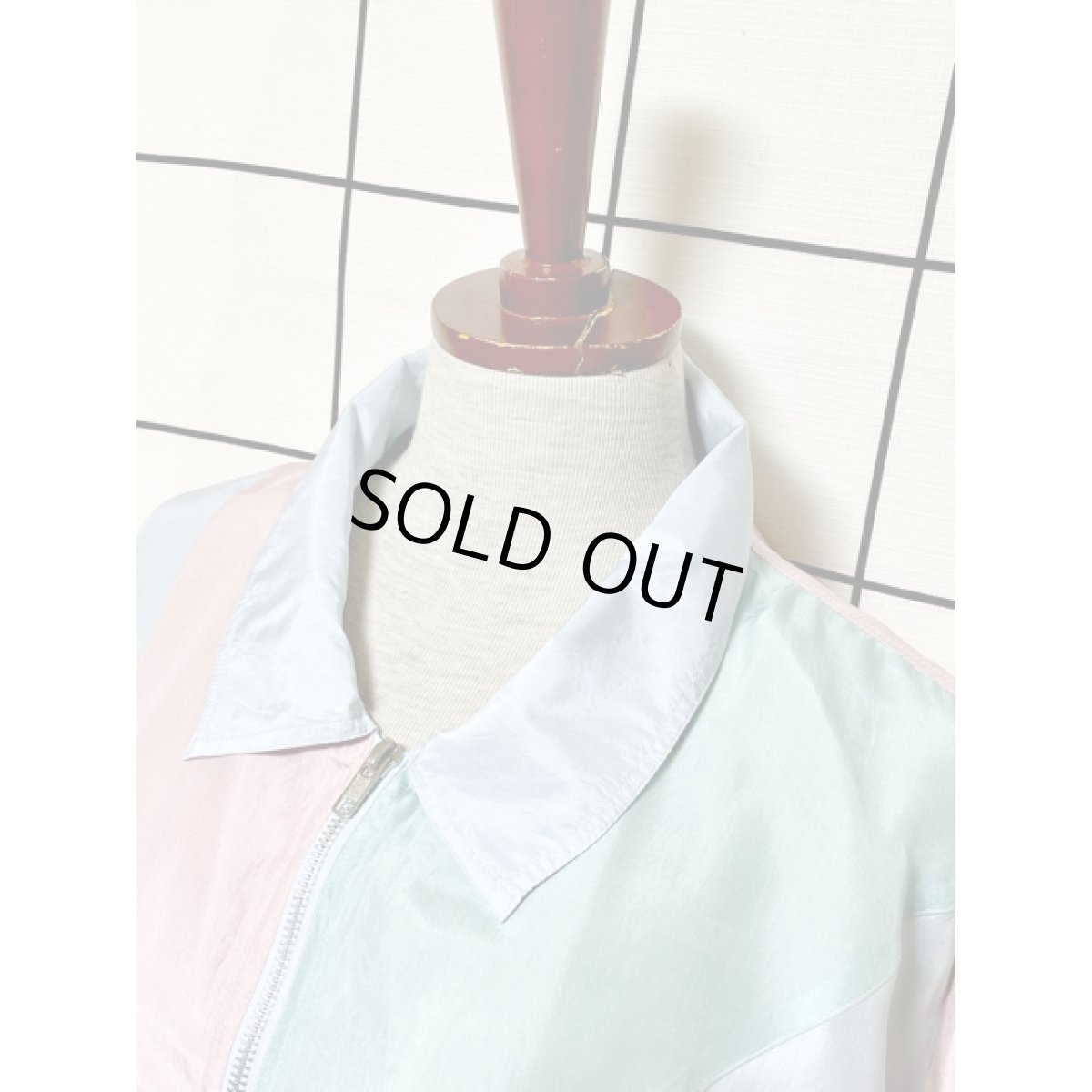 画像4: マルチカラー ジップアップ USA古着 ジャンパー ヴィンテージブルゾンジャケット (4)