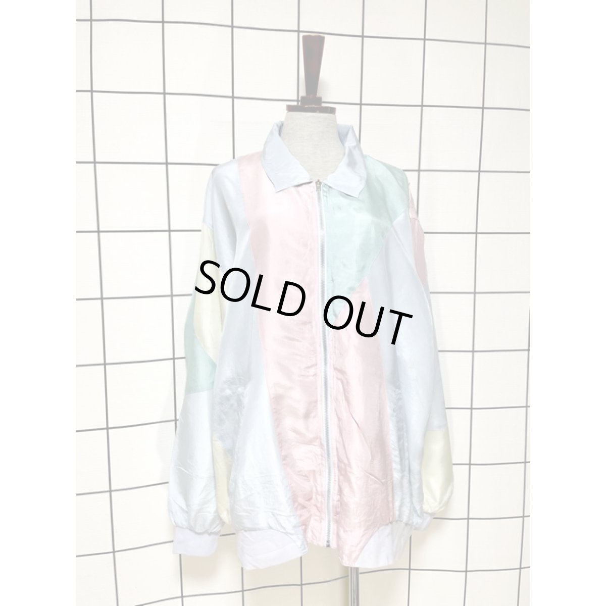 画像3: マルチカラー ジップアップ USA古着 ジャンパー ヴィンテージブルゾンジャケット (3)