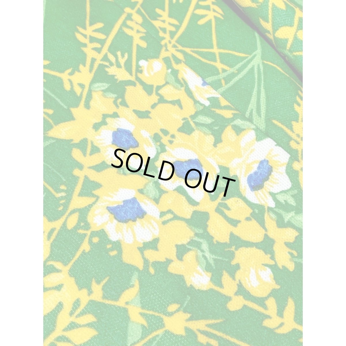 画像9: 花柄 グリーン イエロー ウエストゴム レトロ USA古着 ヴィンテージスカート (9)