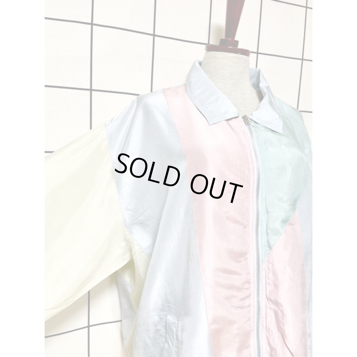 画像6: マルチカラー ジップアップ USA古着 ジャンパー ヴィンテージブルゾンジャケット (6)