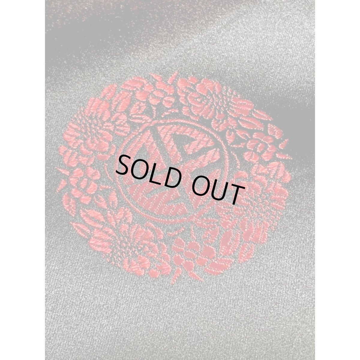 画像9: チャイナボタン 刺繍 ブラック レッド レトロ 古着 シャツ ヴィンテージチャイナブラウス (9)