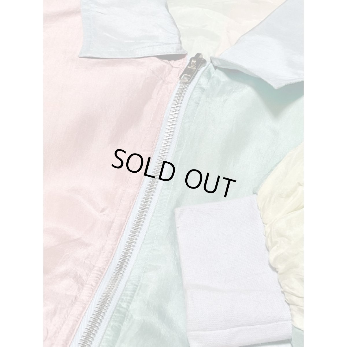 画像8: マルチカラー ジップアップ USA古着 ジャンパー ヴィンテージブルゾンジャケット (8)