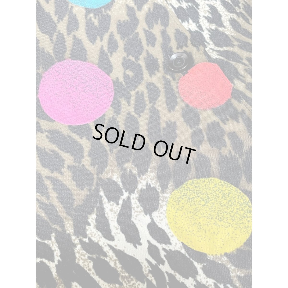 画像9: レオパード柄  ドット レトロ USA古着 シャツ ヴィンテージブラウス (9)