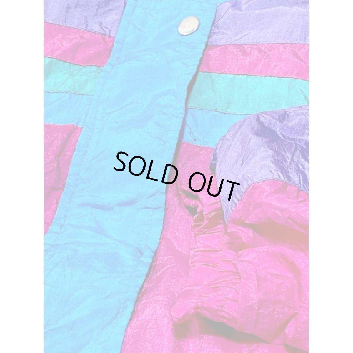 画像11: マルチカラー ジップアップ USA古着 ジャンパー ブルゾン ヴィンテージナイロンジャケット (11)