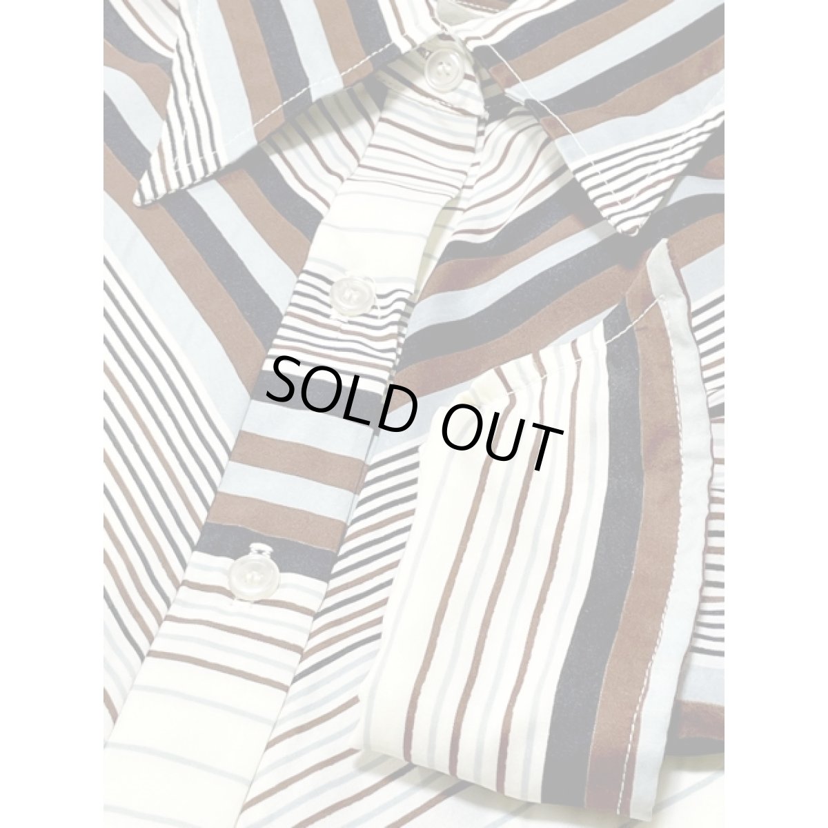 画像8: ストライプ UNIONMADE レトロ USA古着 長袖 シャツ ヴィンテージブラウス (8)