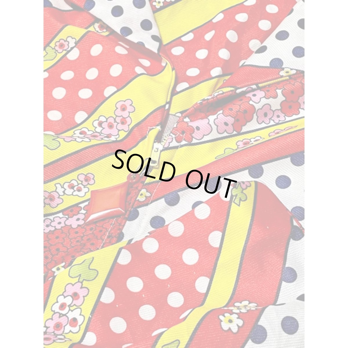 画像14: レトロポップ 花柄 ドット ノースリーブ  ワンピース風 レトロ USA古着 ヴィンテージオールインワン (14)