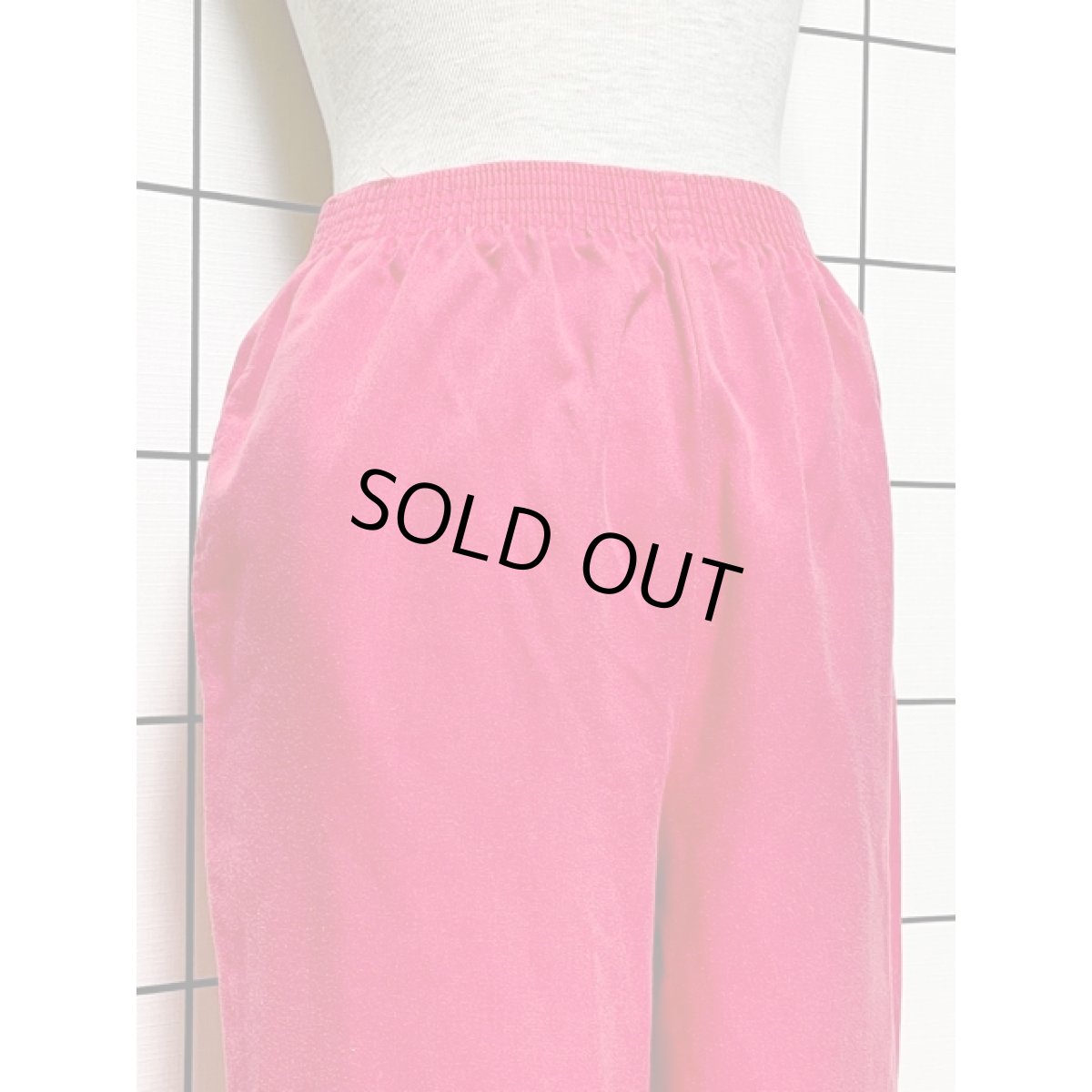 画像2: 無地 ウエストゴム レトロ古着 ヴィンテージパンツ (2)