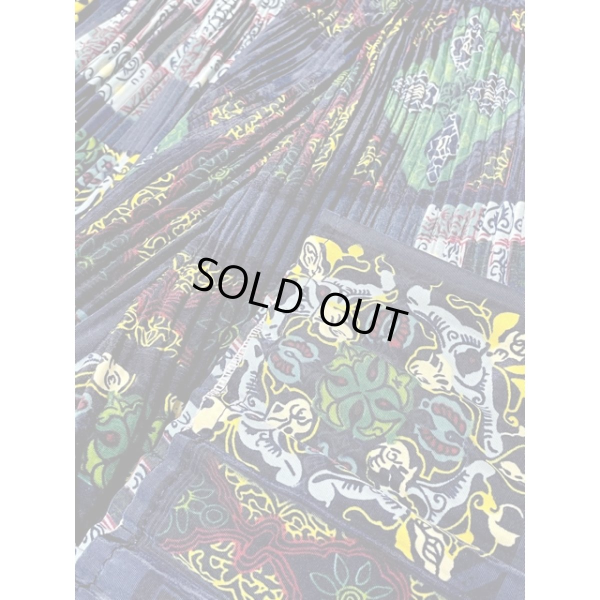 画像7: プリーツ ネイビー ウエストゴム レトロ USA古着 ヴィンテージワイドパンツ (7)