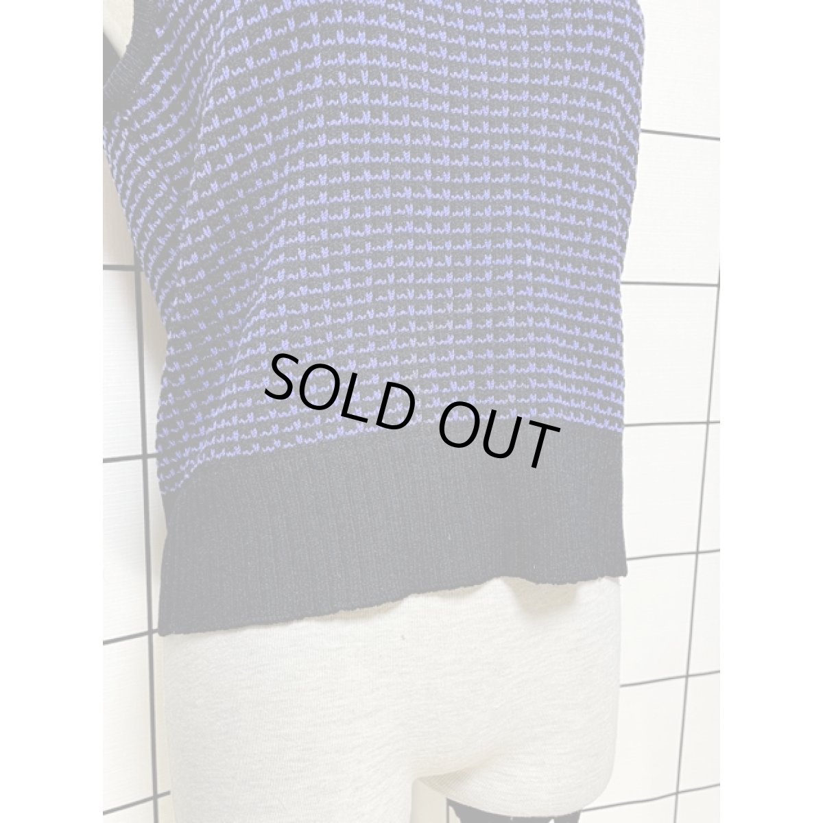 画像8: パープル ブラック レトロ USA古着 ヴィンテージ ニットベスト (8)