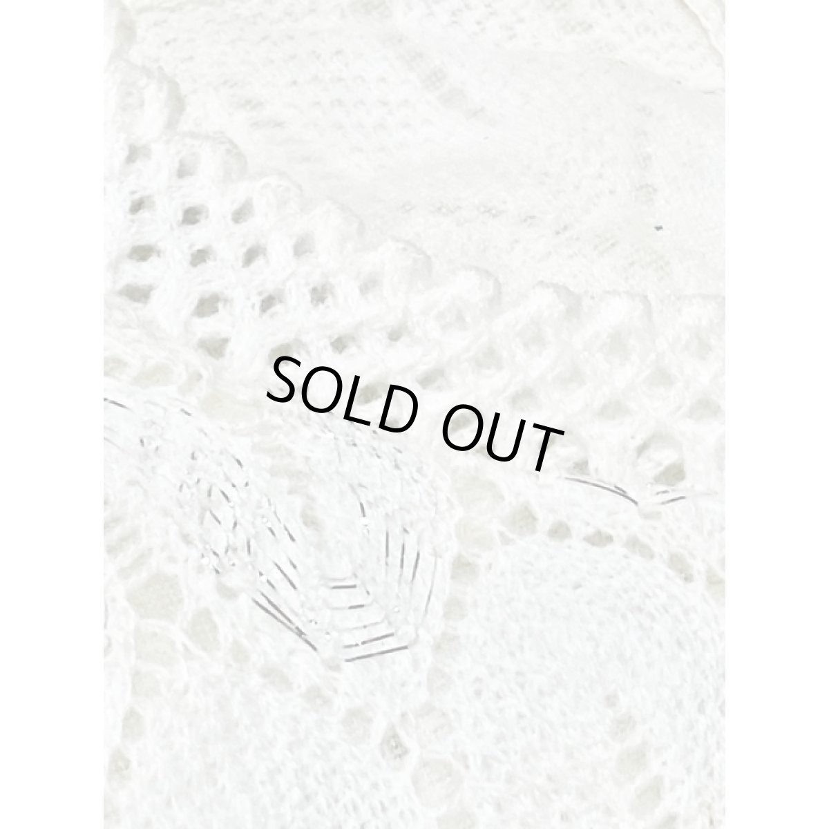 画像11: ニット ホワイト ラメ USA古着 ノースリーブ レトロ  ヴィンテージワンピース (11)