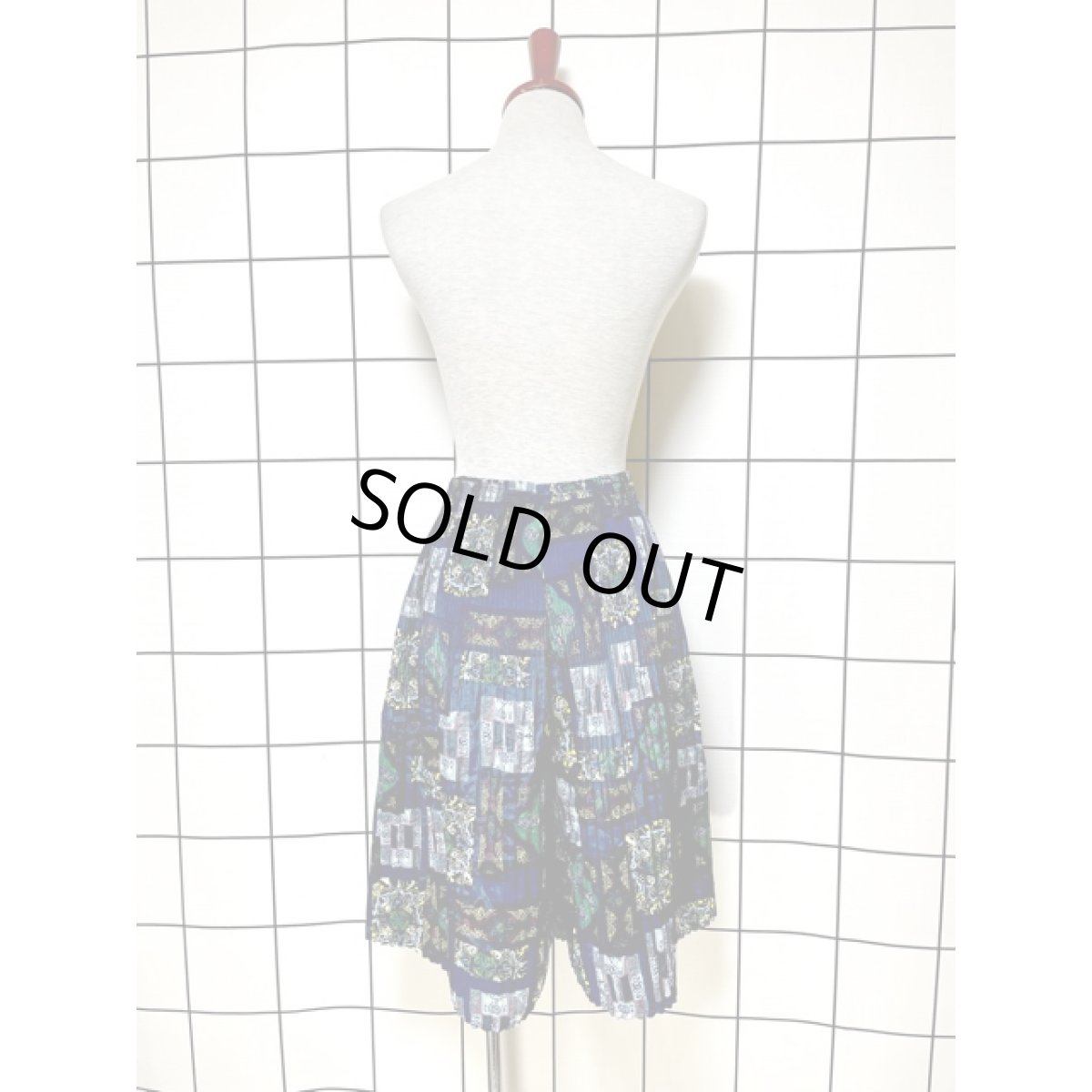 画像6: プリーツ ネイビー ウエストゴム レトロ USA古着 ヴィンテージワイドパンツ (6)